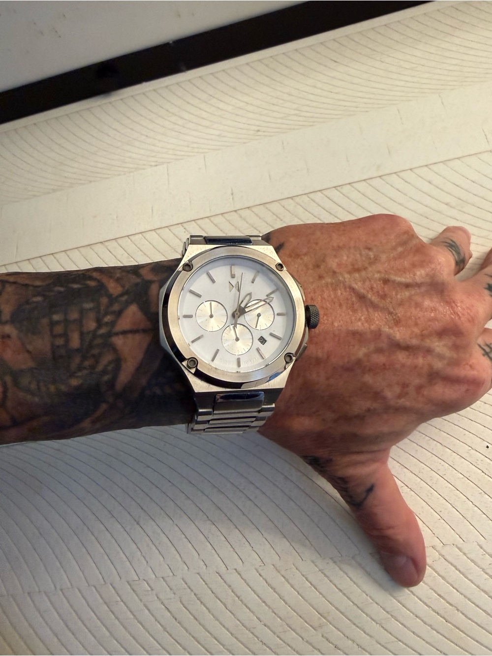 MVMT Raptor Silver Stainless Steel Chronograph Watch